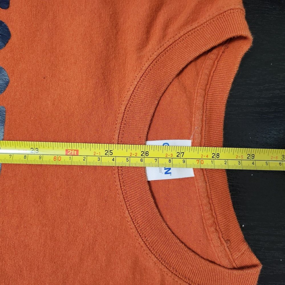 GILDAN Men's Orange Crew Neck Football Theme Long Sleeve Shirt Size XL - Picture 8 of 8